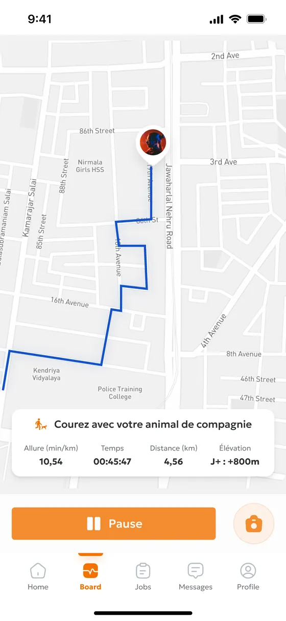 Suivi GPS de la promenade